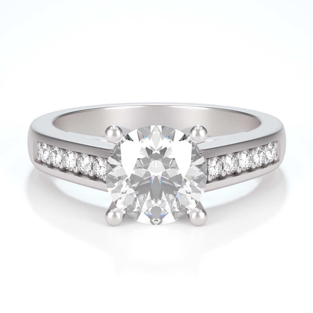 1.5ct D Moissanite, Ruby or Sapphire Ring - Picture 4 of 6